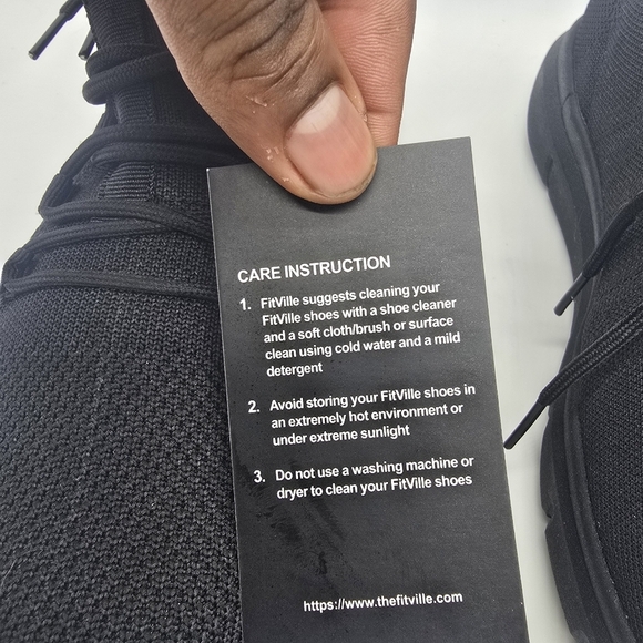 FitVille Shoe Men's 9.5 EW Composite Toe SR Sneakers V3 Black - Picture 6 of 12